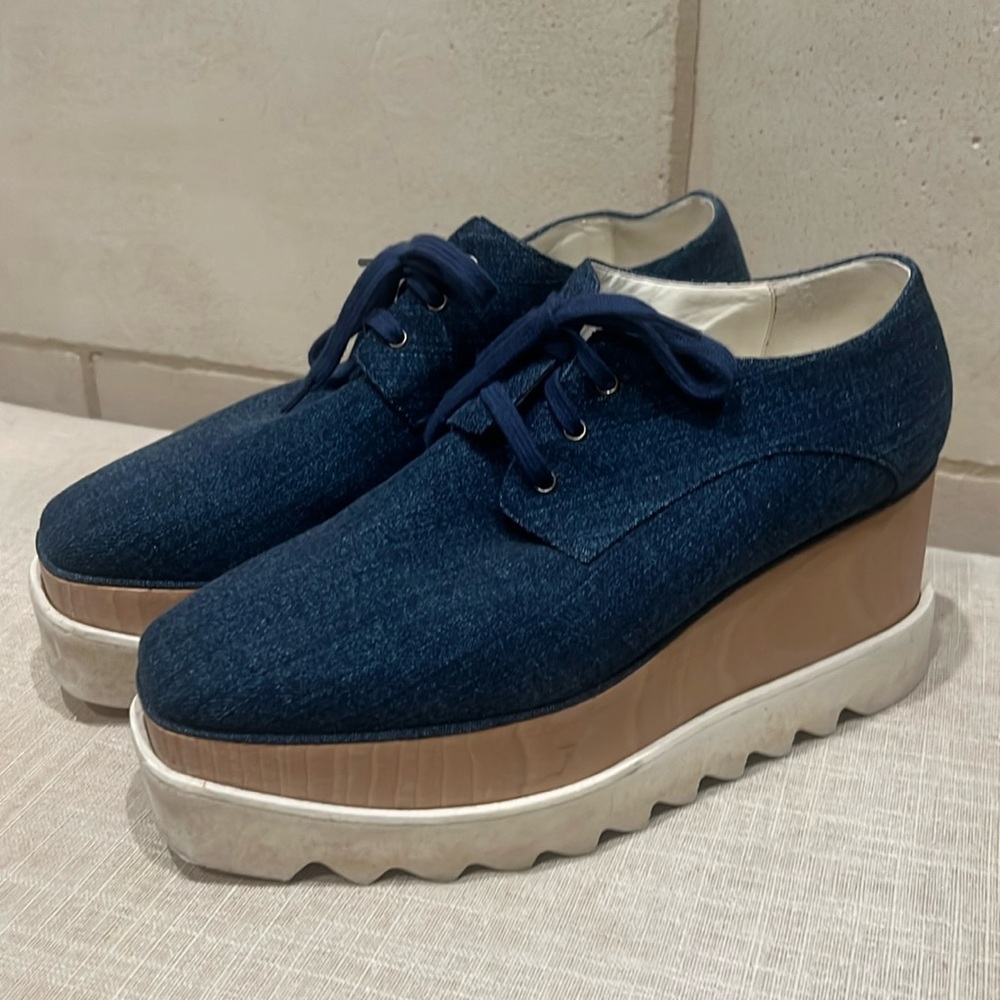 Stella McCartney Denim Lace-Up Shoes - Made in Italy size 37